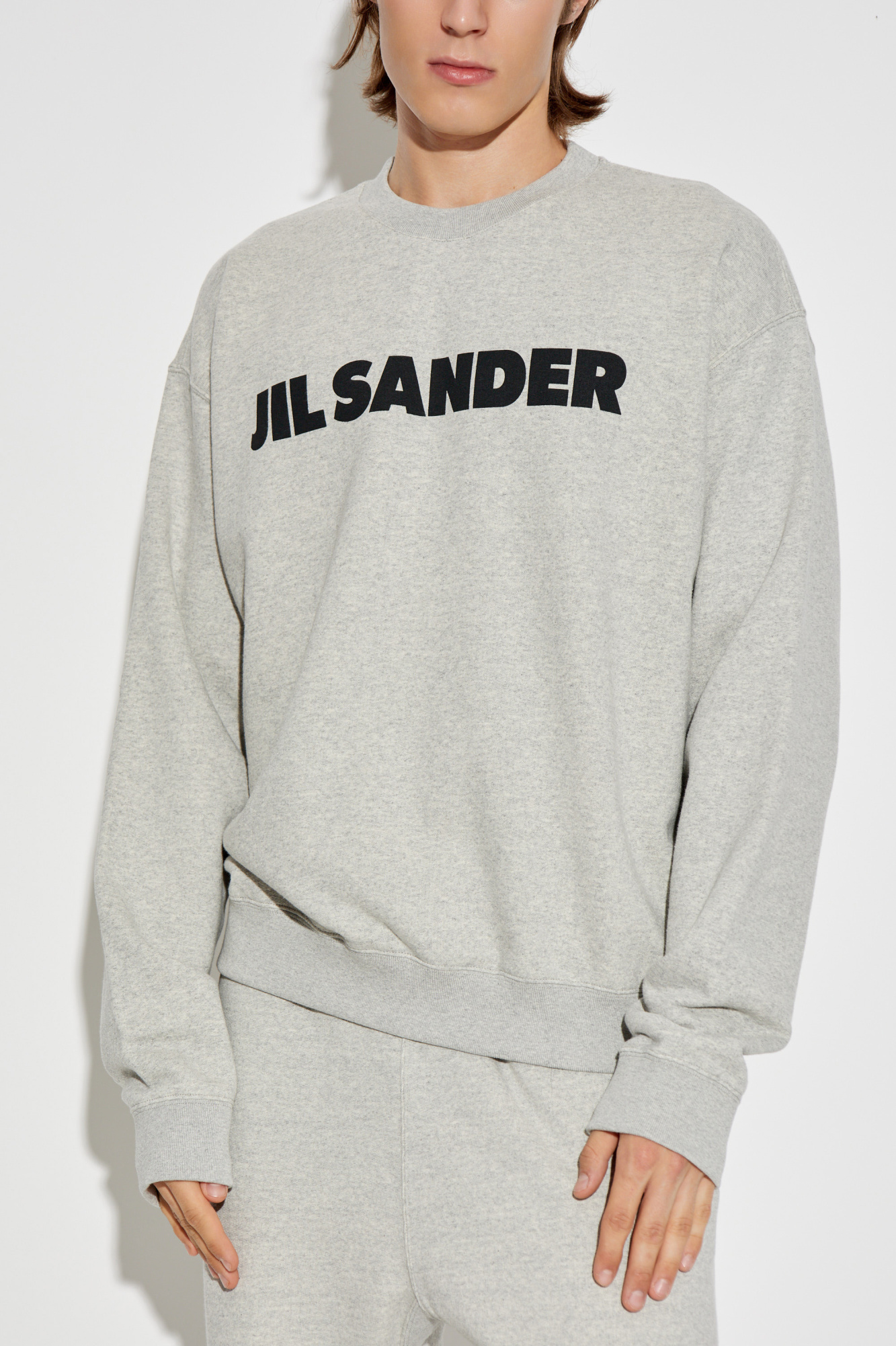 JIL SANDER+ Logo Sweat Shirt Mサイズ Jil Sander Logo T-Shirt - Dark Sand (Stiff Cotton Jersey